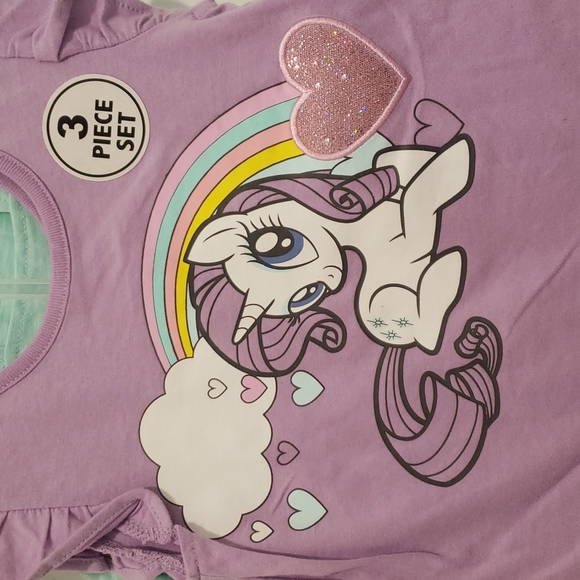 My Little Pony NWT Flutter Sleeve Tops & Tutu Skirt - 3 piece set - Picture 7 of 8